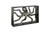 Octo Framed Console Table, Wood Frame, Silver Leaf