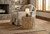 Chaka Petrified Stool, Rough, Cream