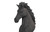 Knight Chess Sculpture, Cast Stone Black