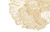 Flower Wall Art, Small, Ivory, Metal