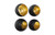 Broken Egg Wall Art, Black and Gold Leaf, Set of 4