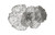 Flower Wall Art, Medium, Gray, Metal