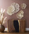 Flower Wall Art, Medium, Ivory, Metal