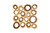 Chuleta Rings Wall Art, Chamcha Wood, Square, LG