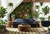Framed Slice Wall Tile, Teak Wood, Black Frame