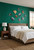 Gem Wall Tile in Brass Setting, Green Emerald