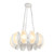 Cortez 25-in Antique White dimmable LED Chandelier