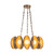 Cortez 25-in Vintage Brass dimmable LED Chandelier