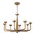 Spade 30-in Vintage Brass dimmable LED Chandelier