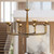Spade 30-in Vintage Brass dimmable LED Chandelier