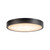 Evelyn 7-in Alabaster dimmable LED Flush Mount with Matte Black Finish