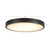 Evelyn 9-in Alabaster dimmable LED Flush Mount with Matte Black Finish