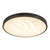 Evelyn 11-in Alabaster dimmable LED Flush Mount with Matte Black Finish