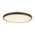 Evelyn 15-in Alabaster dimmable LED Flush Mount with Matte Black Finish