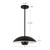 Umbra 14-in Black Pendant with Matte Opal Glass Shade