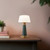 Clemence 11-in Pine Green dimmable LED Table Lamp