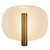 Lustre 9-in Pearl White dimmable LED Wall Sconce with Vintage Brass Finish