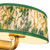 Scout 7-in Brushed Gold Wall/Vanity Light with Patterned Pleated Green Linen Shade