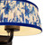 Scout 7-in Matte Black Wall/Vanity Light with Patterned Pleated Blue Linen Shade