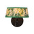 Scout 7-in Matte Black Wall/Vanity Light with Patterned Pleated Green Linen Shade