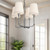 Plisse 23-in Chrome/Opal Matte Glass 4 Lights Chandeliers