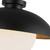 Rubio 16-in Matte Black/Opal Matte Glass 1 Light Flush Mount