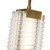 Alai 24-in Vintage Brass/Ribbed Glass LED Pendant