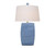 Blue and White Geometric Square Vase Porcelain Table Lamp