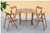 Safavieh Kerman Table and 4 Chairs, 5-Piece Set, Teak Look