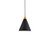 Dorothy 10-in Black With Gold Detail 1 Light Pendant