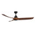 Baylor 60-in Matte Black/Dark Walnut LED Ceiling Fan