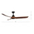 Baylor 60-in Matte Black/Dark Walnut LED Ceiling Fan