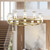 Revolve Clear Glass/Natural Brass 12 Lights Chandeliers (CH309012)