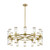 Revolve Clear Glass/Natural Brass 24 Lights Chandeliers