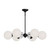 Celia 30-in Matte Black/Opal Glass 6 Lights Chandeliers