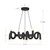 Sadie 23-in Matte Black Socket Chandelier