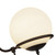 Alba 23-in Matte Black/Opal Glass 3 Lights Chandelier