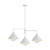 Remy 38-in White/Opal Glass 3 Lights Chandeliers