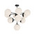 Nouveau 35-in Matte Black/Opal Matte Glass 10 Lights Chandeliers