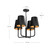 Plisse 23-in Aged Gold 4 Lights Chandeliers