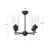 Emil 25-in Aged Gold/Walnut 4 Lights Chandeliers