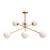 Cassia 40-in Aged Gold/Opal Matte Glass 6 Lights Chandeliers