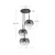 Samar 14-in Chrome/Opal Glass 3 Lights Chandeliers