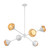 Daphne 38-in White/Brown Cotton Rope 6 Lights Chandelier