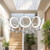 Oros 29-in Antique Silver LED Chandeliers
