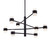 Copenhagen 24-in (Four-Tier) Black LED Exterior Pendant