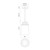 Quincy 6-in Clear Bubble Glass/Textured Black 1 Light Exterior Pendant