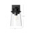 Quincy 6-in Clear Bubble Glass/Textured Black 1 Light Exterior Wall Sconce