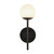 Claremont 13-in Black/Opal Glass LED Exterior Wall