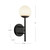 Claremont 13-in Black/Opal Glass LED Exterior Wall